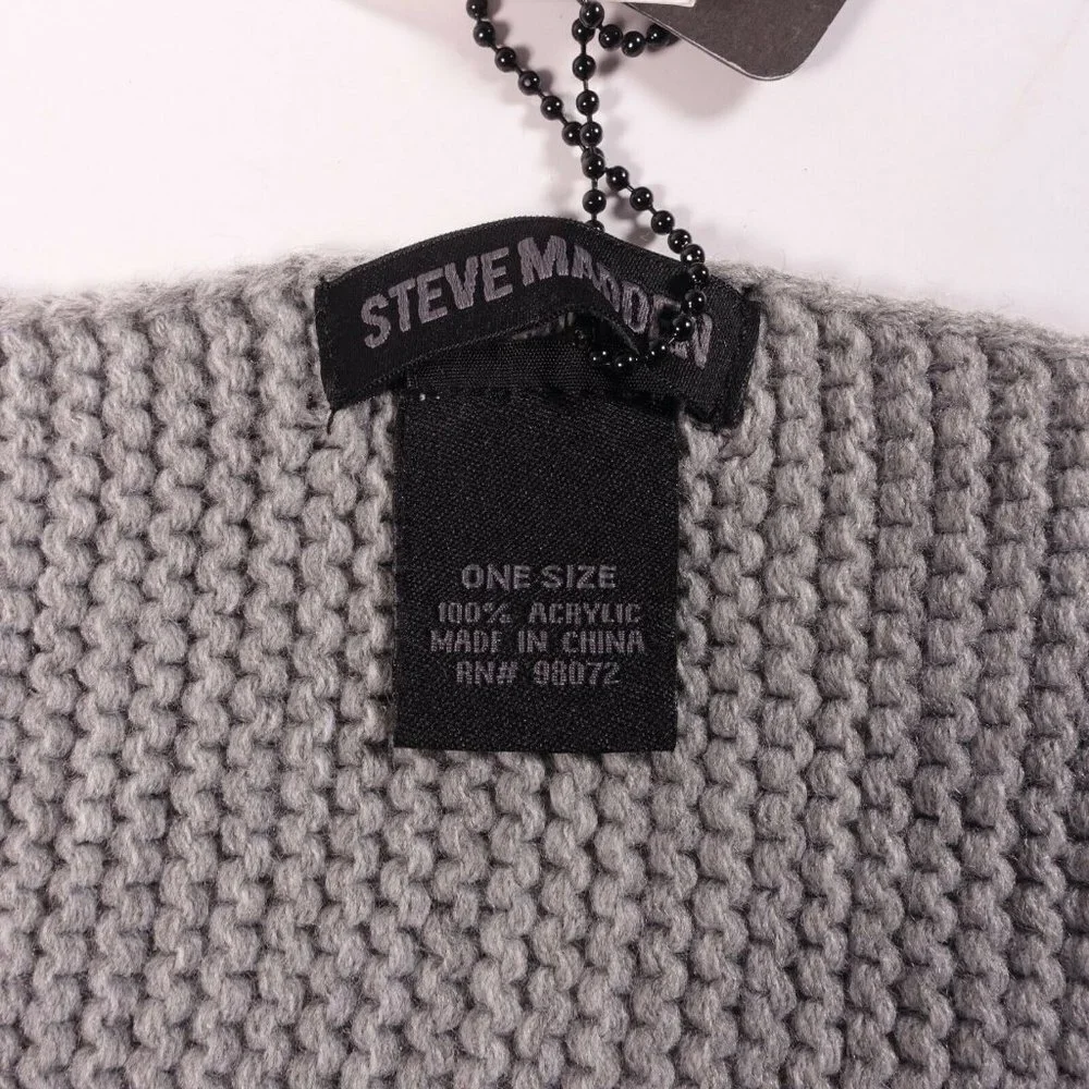 Steve Madden Men's Textured Scarf MH-074 Grey